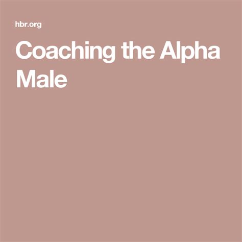 Coaching The Alpha Male Alpha Male Alpha Male Traits Male