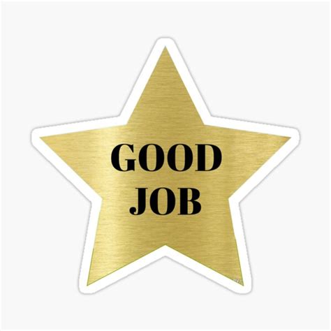 Good Job Gold Star Sticker For Sale By Thebobox Redbubble