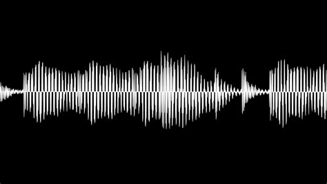Audio Waveform Animation Simple Black And White Sound Wave As Motion