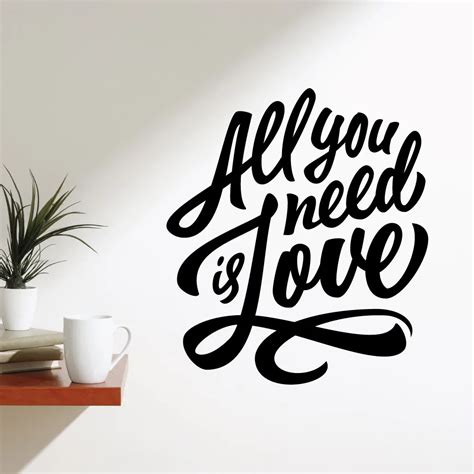 All You Need Is Love Home Wall Decals Stickers Living Room Bedroom Home