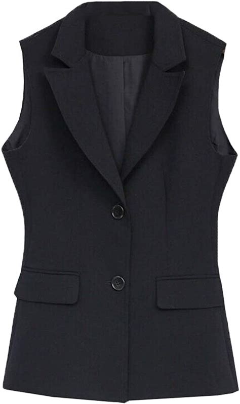Ym Youmu Women Plus Size Waistcoat Vest Sleeveless Formal Business Work Suit Vest Uk