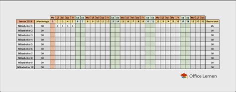 Mit unseren kostenlosen vorlagen für arbeitszeitnachweise dokumentieren sie jederzeit alle arbeitsstunden und überstunden. Urlaubsplaner 2018 Excel Vorlage Kostenlos Gut Kostenlose ...
