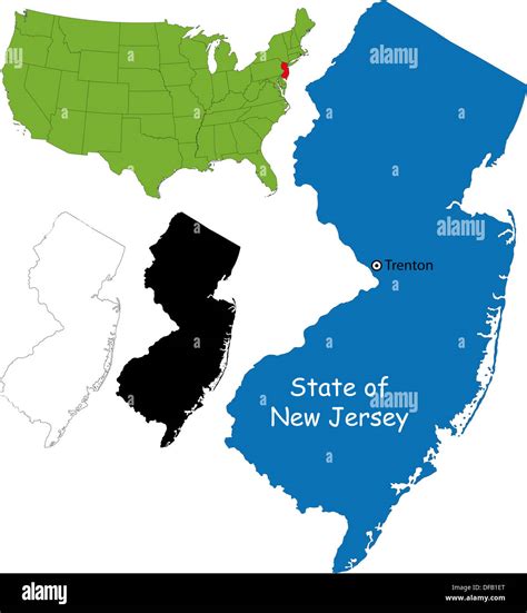 New Jersey Map Stock Photo Alamy