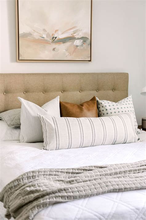 Elsie Oversized Lumbar Pillow Cover Bedroom Pillows Arrangement
