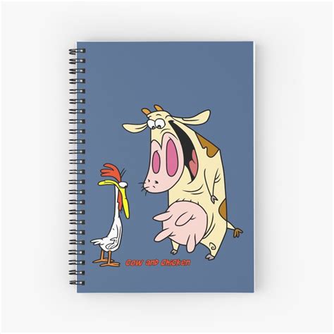 Cow And Chicken Spiral Notebook For Sale By Czerra Redbubble