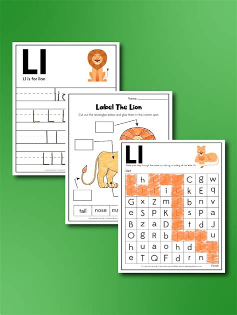 Lion Worksheets For Kids Free Printable Story Simple Everyday Mom