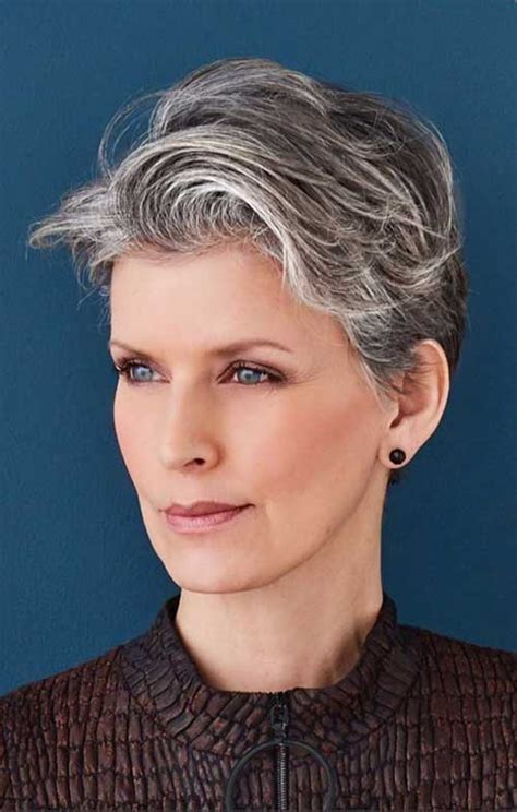 That is why we can surely consider it as one of the most advised short easy and sassy short spiky hairstyles for older women to get youthful and flattering look. Classy Pixie Haircuts for Older Women
