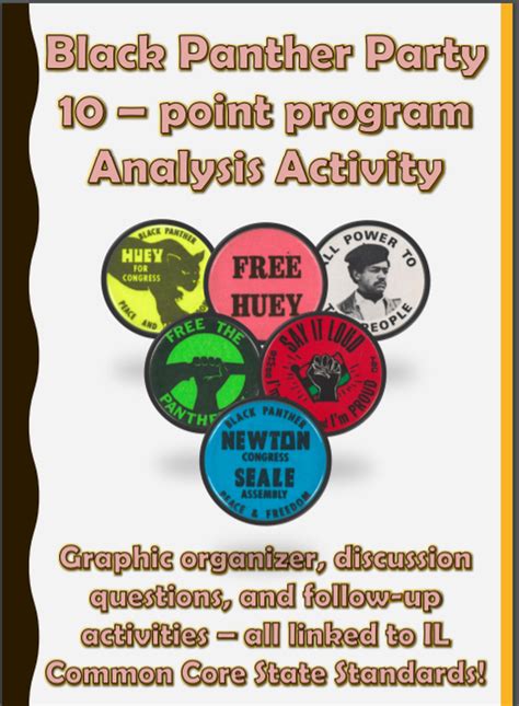Black Panther Party Point Program Analysis Activity Graphic Organizer Graphic Organizers