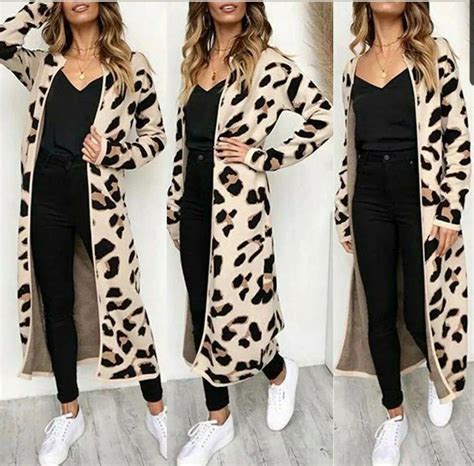 pin by danuska guzman on cosas para ponerme in 2020 print cardigan outfit leopard print