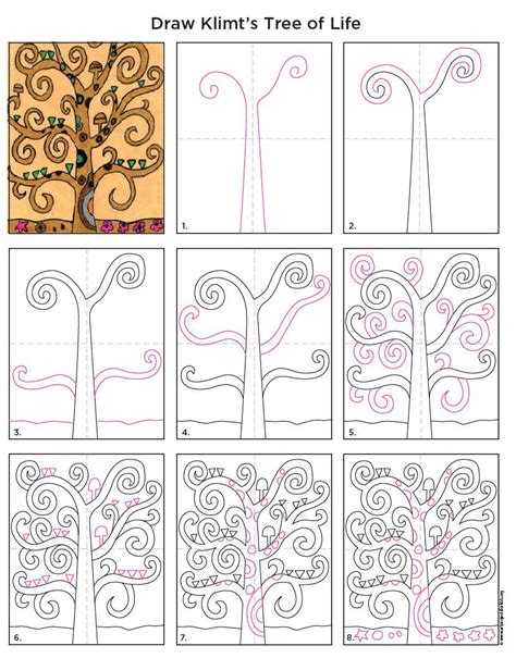 Tree Of Life Klimt Art Art Worksheets Tree Of Life Art