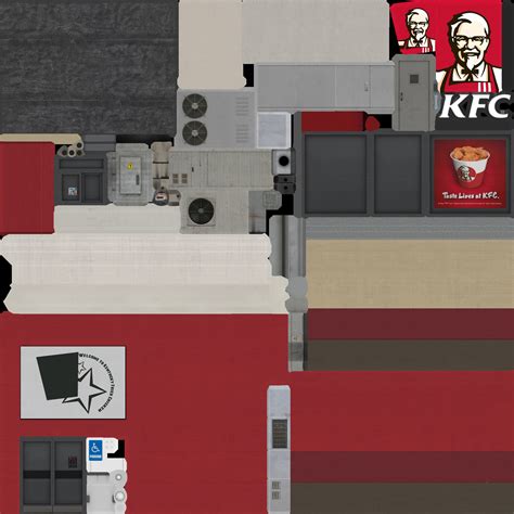 3D Model KFC Restaurant VR AR Low Poly CGTrader