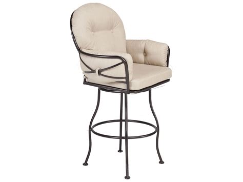 Ow Lee Cambria Wrought Iron Swivel Bar Stool 17133 Sbs