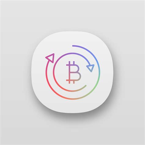 Bitcoin Exchange App Icon Ui Ux User Interface Digital Currency