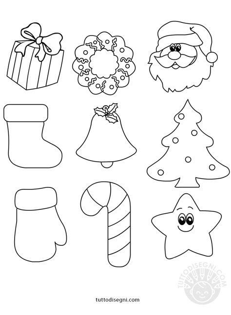 Disegno da stampare e colorare! Set disegni natalizi da colorare - TuttoDisegni.com