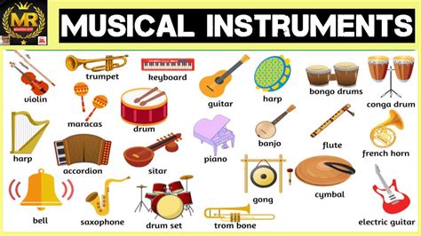 Musical Instruments Name With Pictures Sound And Pronunciation