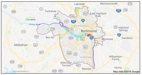Printable Map Of Richmond Va