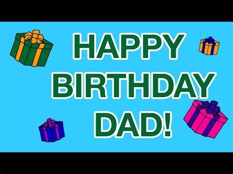 4) people rub lamps to find genies while i simply call out my dad's name. HAPPY BIRTHDAY FATHER (DAD)! birthday cards - YouTube
