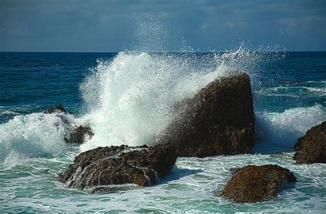 Waves Crashing Over Laguna Rocks By Johnboy53 Ocean Painting Waves