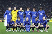 Los Jugadores De FC Everton Presentan Para Una Foto Del Grupo Foto ...