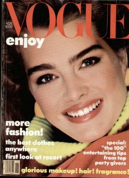 Vogue Enjoy Brooke Shields Vogue Magazine Magazine Cover