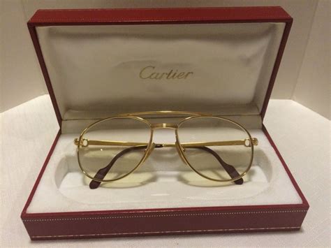 Cartier Vintage Sunglasses Eyeglasses Original Gold Plating Made In France Aviator Eyeglasses