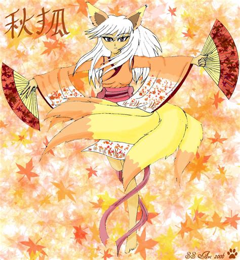 Autumn Kitsune By Emeraldsora On Deviantart