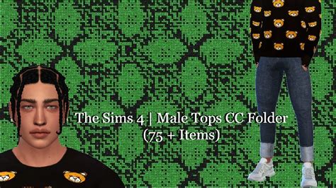 The Sims 4 Male Tops Cc Folder 75 Items Link Cc Youtube