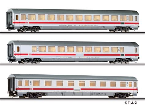 Tillig Set Of 3 Passenger Cars In Ic Livery Limited Edition