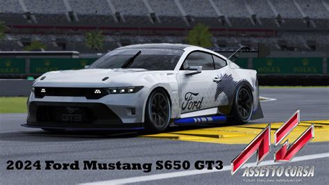 Assetto Corsa Daytona Road 2024 Ford Mustang S650 GT3 Mod YouTube