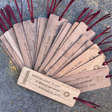 Bulk Personalized Wooden Bookmarks Engraved Wood Bookmarks Etsy