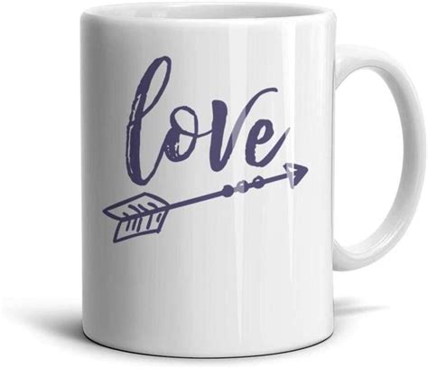 Fsvda Tea Mugs 11oz Love Cupids Arrow Vector Blue Design Drinks Cup Home And Kitchen
