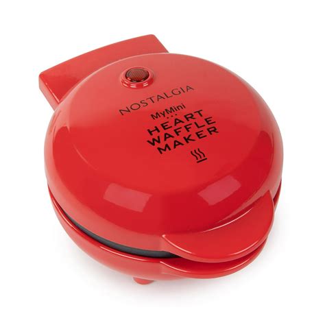 Nostalgia Mymini Heart Shaped Waffle Maker Personal Hash Browns