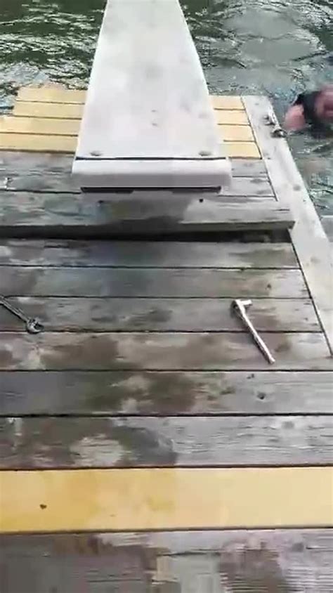 Homemade Diving Board Immediately Snaps Under Guys Weight Jukin