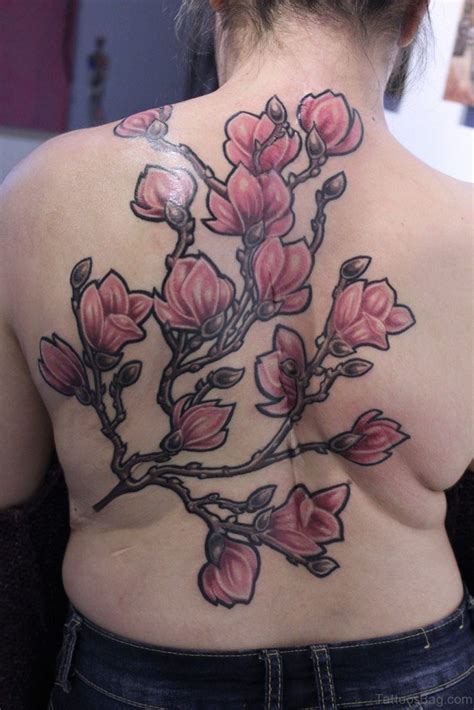 54 Great Magnolia Tattoos For Back