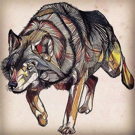 Wonderful Full Size Running Wolf Tattoo Design Tattooimagesbiz