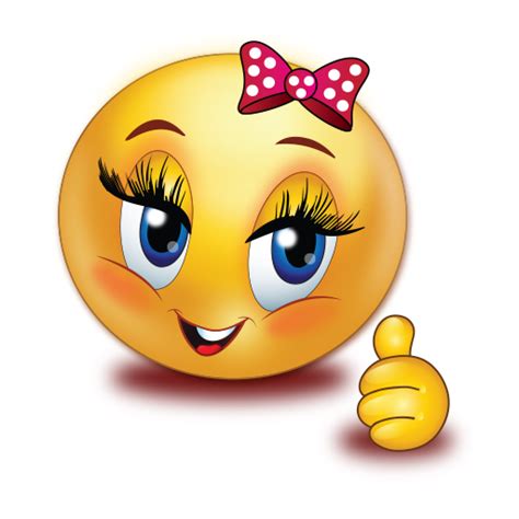 Cheer Happy Girl Thumb Up Emoji Thumbs Up Female Emoji Png Thumbs Up