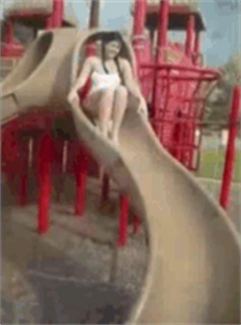Playground Public Flashing GIF Bottomless Laughing Smile