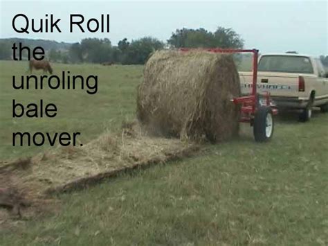 Self Loading Round Bale Mover Unroller