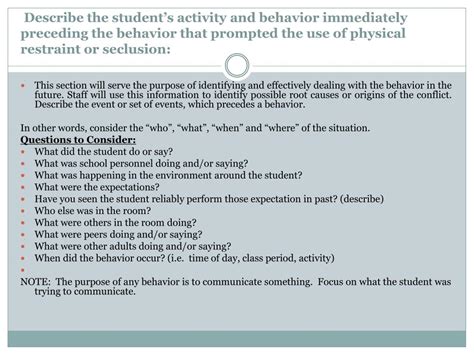 Ppt Guidelines For Minimizing The Use Of Seclusion And Restraint