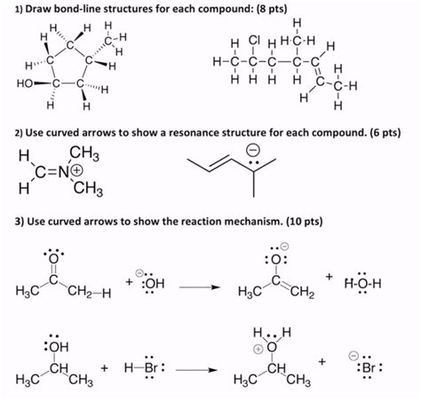 Solved 1 Draw Bond Line Structures For Each Compound 8