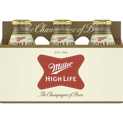 Miller High Life American Lager Beer Bottle 7 Fl Oz