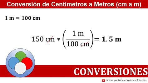 ConversiÓn De Centímetros A Metros Cm A M Youtube