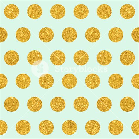 Pattern Of Gold Glitter Polka Dots On A Mint Blue Background Royalty Free Stock Image Storyblocks