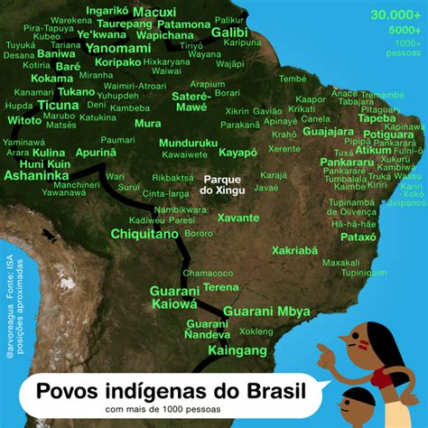 Indigenous Peoples Of Brazil Above 1000 Population Rbrazil