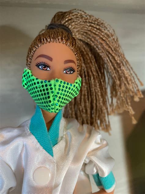 Barbie Doll Face Mask Green Face Mask For Barbie Fashionista Etsy