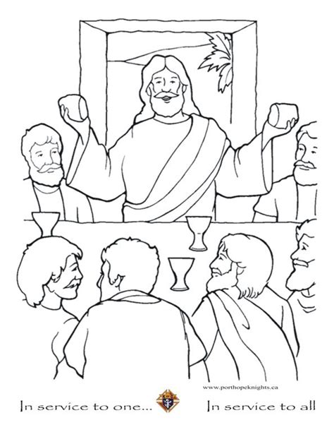 Bread Last Supper Coloring Page Supper Coloring Judas Dipped Jude Slipper