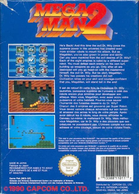 Mega Man 2 1988 Nes Box Cover Art Mobygames
