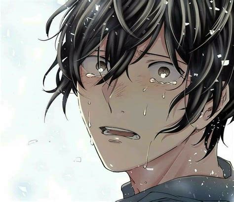 Foto De Perfil Anime Sad Boy Crying  Images Imagesee