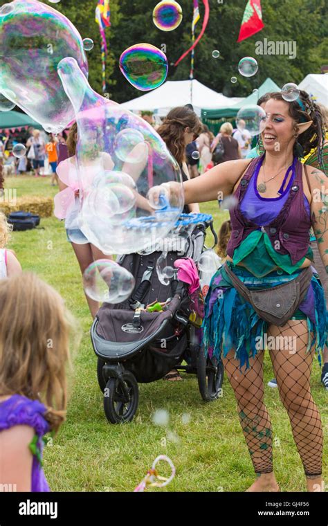 Burley Hampshire Uk 13th Aug 2016 Woman Dressed As Elf Fairy