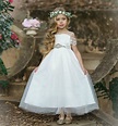 White Flower Girl Dresstulle and Lace Flower Girl Dress - Etsy Canada